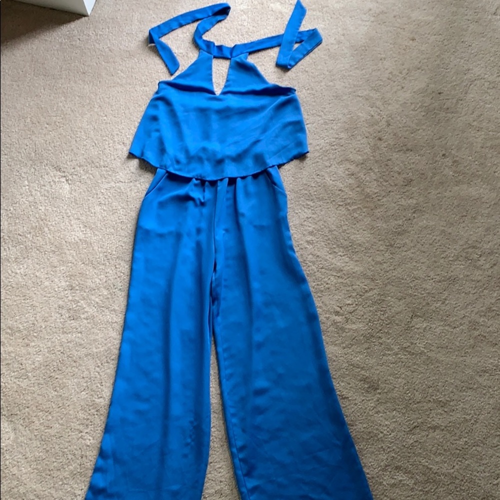 Blue jumpsuit